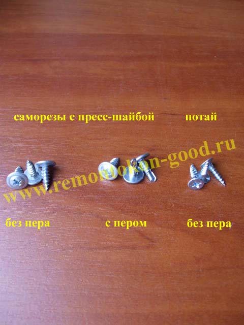 Виды саморезов